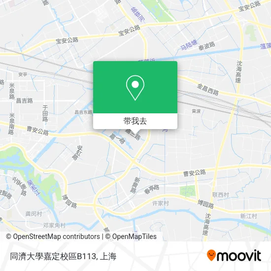 同濟大學嘉定校區B113地图