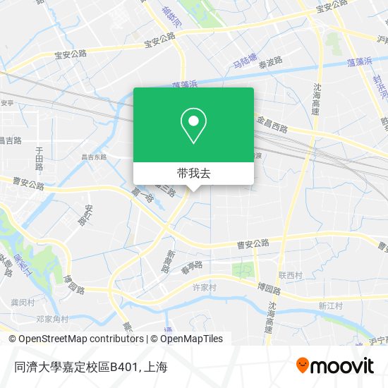 同濟大學嘉定校區B401地图