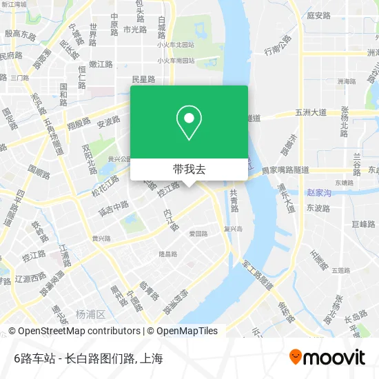 6路车站 - 长白路图们路地图