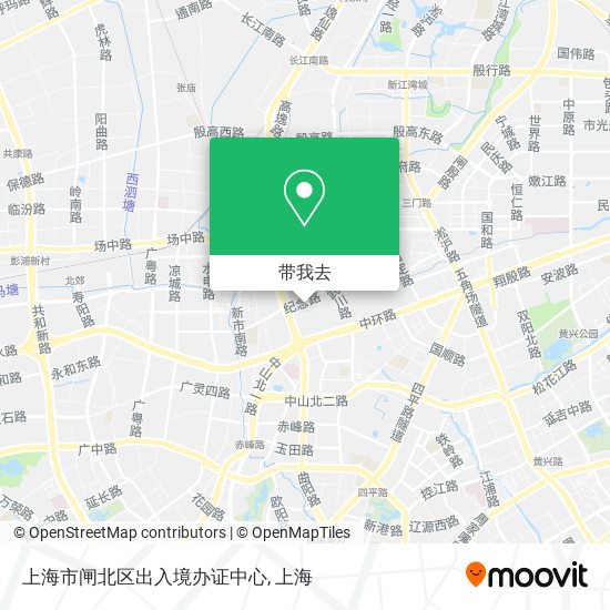 上海市闸北区出入境办证中心地图