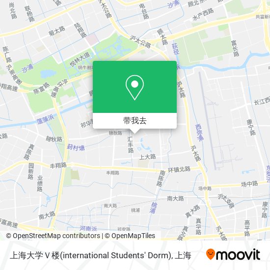 上海大学Ｖ楼(international Students' Dorm)地图