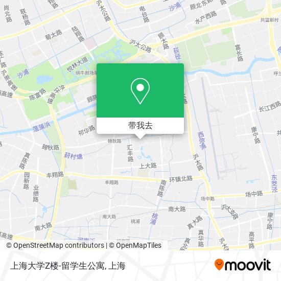上海大学Z楼-留学生公寓地图