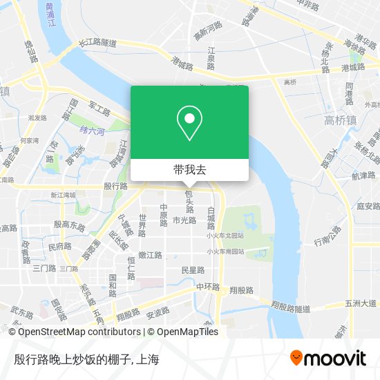 殷行路晚上炒饭的棚子地图