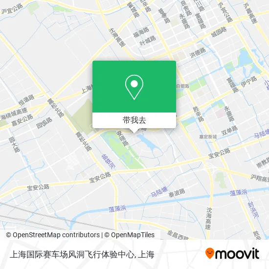 上海国际赛车场风洞飞行体验中心地图