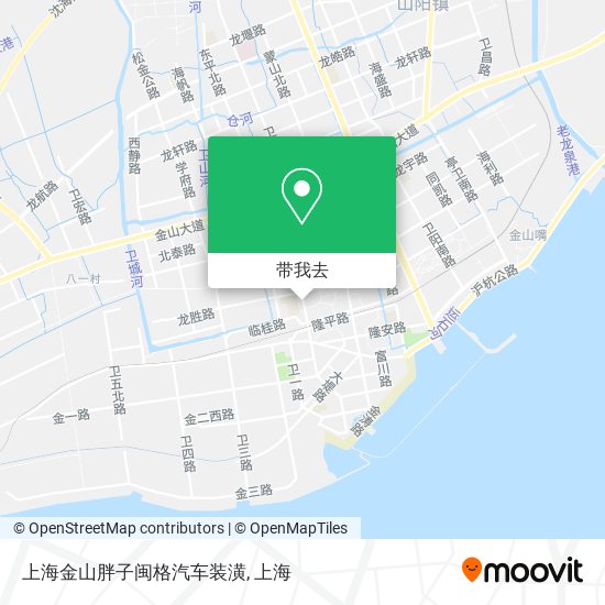 上海金山胖子闽格汽车装潢地图