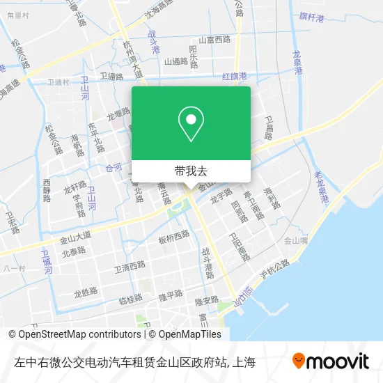左中右微公交电动汽车租赁金山区政府站地图