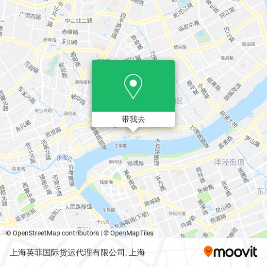 上海英菲国际货运代理有限公司地图