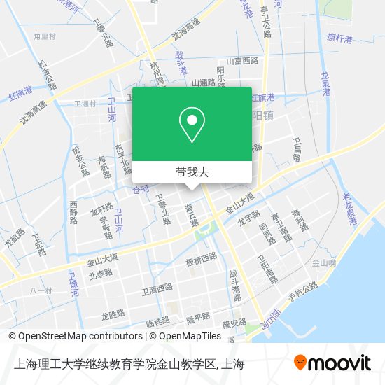 上海理工大学继续教育学院金山教学区地图