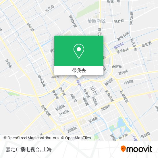 嘉定广播电视台地图