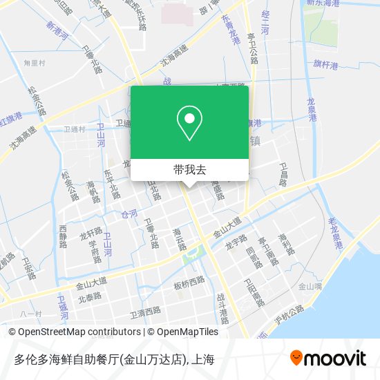 多伦多海鲜自助餐厅(金山万达店)地图