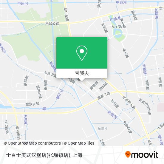 士百士美式汉堡店(张堰镇店)地图