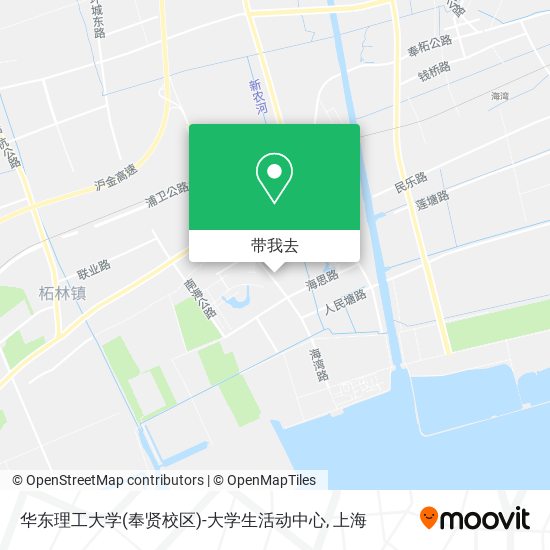 华东理工大学(奉贤校区)-大学生活动中心地图