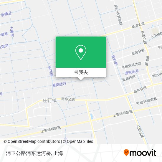 浦卫公路浦东运河桥地图