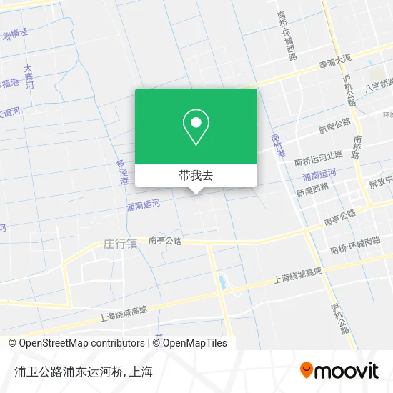 浦卫公路浦东运河桥地图