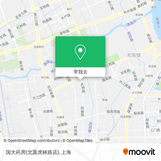 国大药房(北翼虎林路店)地图