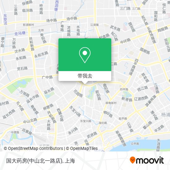 国大药房(中山北一路店)地图