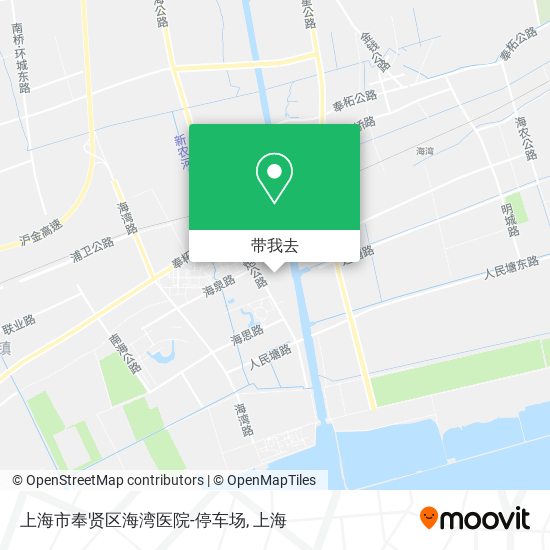 上海市奉贤区海湾医院-停车场地图