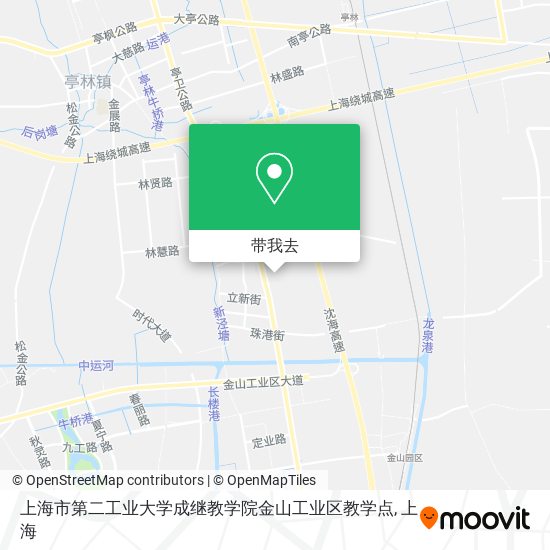 上海市第二工业大学成继教学院金山工业区教学点地图