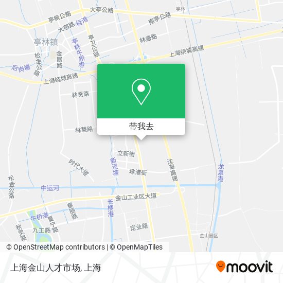 上海金山人才市场地图