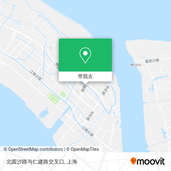 北圆沙路与仁建路交叉口地图