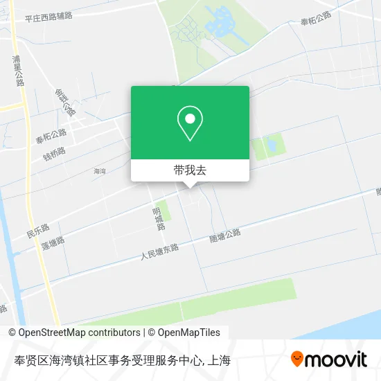 奉贤区海湾镇社区事务受理服务中心地图