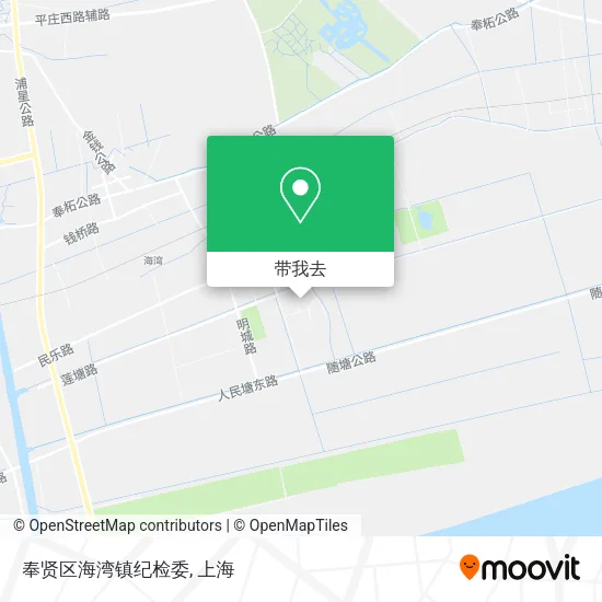 奉贤区海湾镇纪检委地图