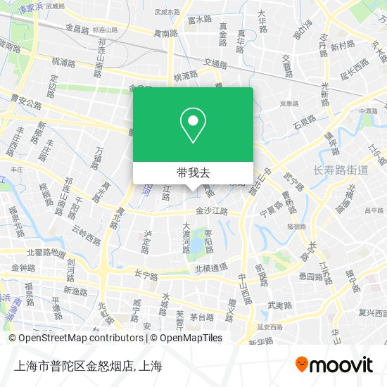 上海市普陀区金怒烟店地图