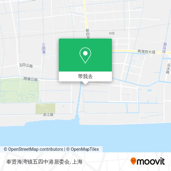奉贤海湾镇五四中港居委会地图