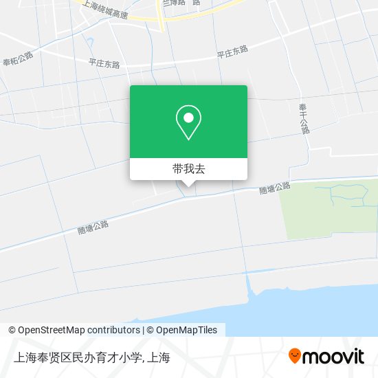 上海奉贤区民办育才小学地图