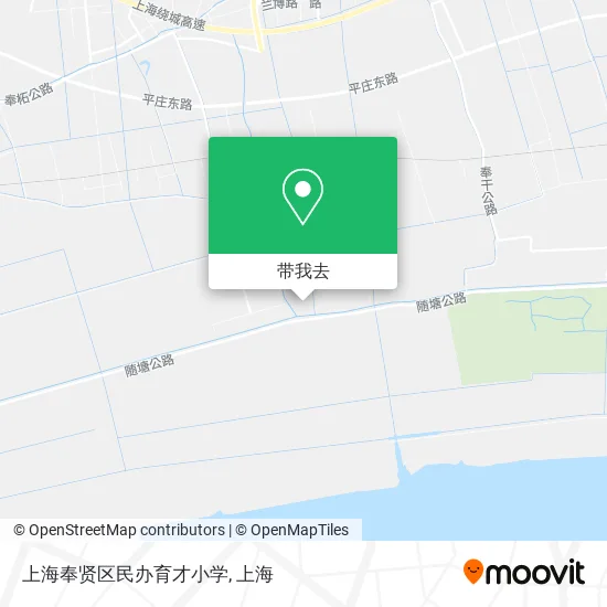 上海奉贤区民办育才小学地图