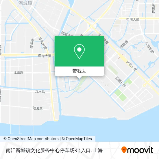 南汇新城镇文化服务中心停车场-出入口地图