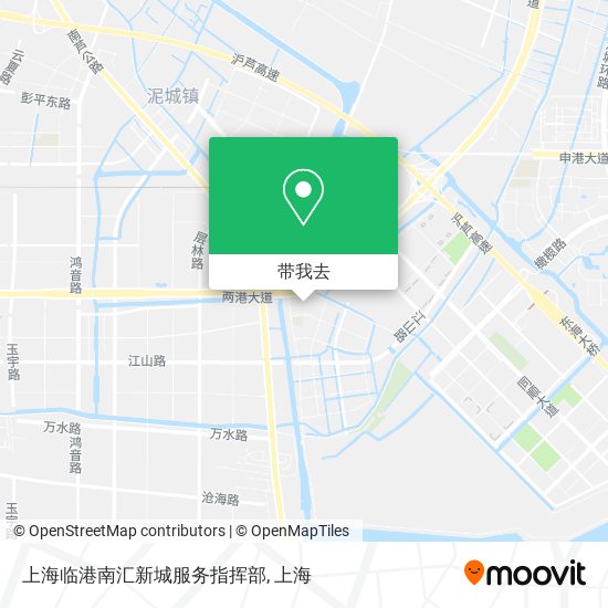 上海临港南汇新城服务指挥部地图