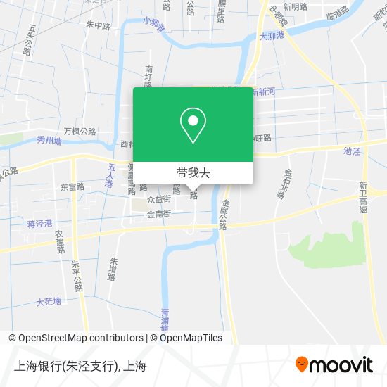 上海银行(朱泾支行)地图