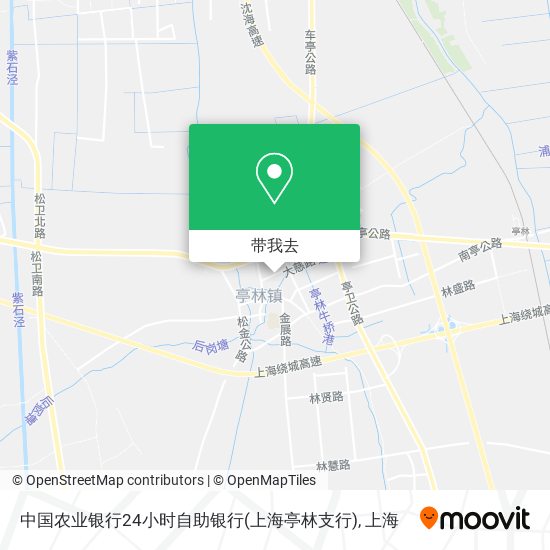 中国农业银行24小时自助银行(上海亭林支行)地图