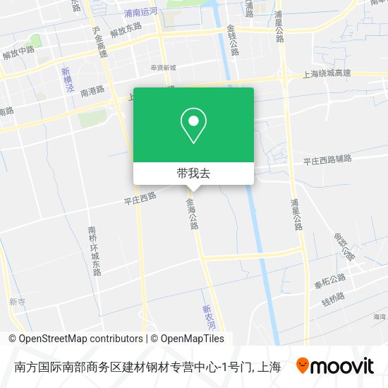 南方国际南部商务区建材钢材专营中心-1号门地图