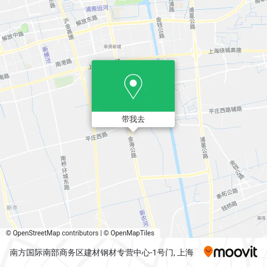 南方国际南部商务区建材钢材专营中心-1号门地图