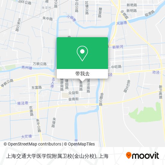 上海交通大学医学院附属卫校(金山分校)地图