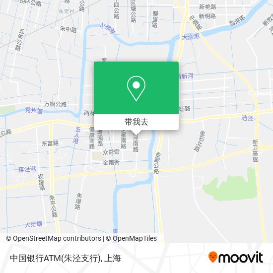 中国银行ATM(朱泾支行)地图
