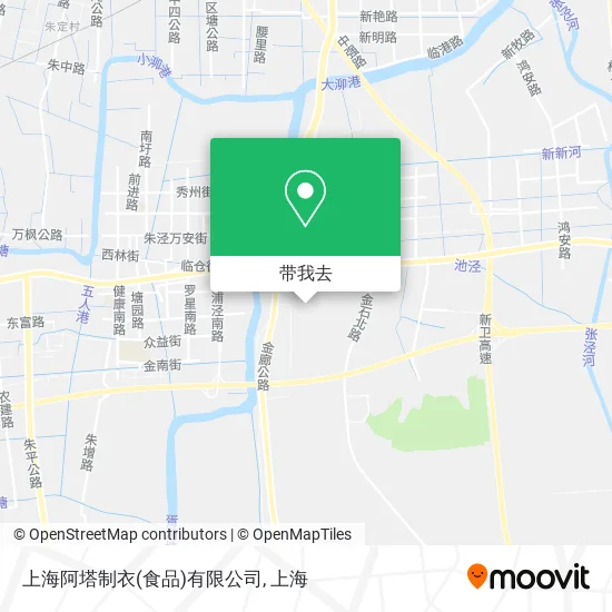 上海阿塔制衣(食品)有限公司地图