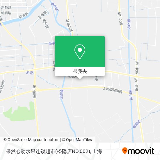 果然心动水果连锁超市(松隐店NO.002)地图