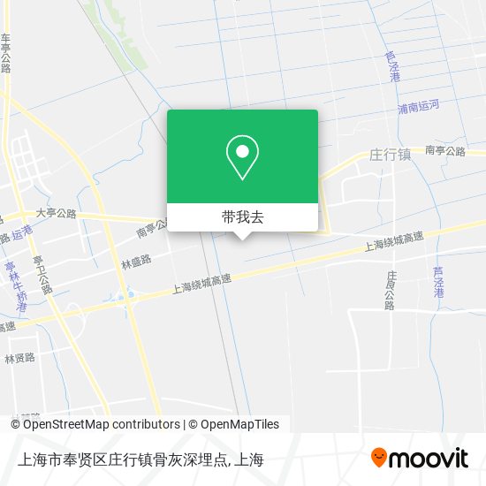 上海市奉贤区庄行镇骨灰深埋点地图