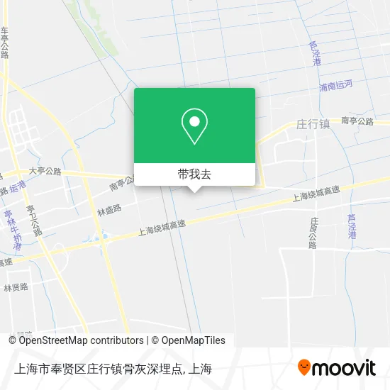 上海市奉贤区庄行镇骨灰深埋点地图