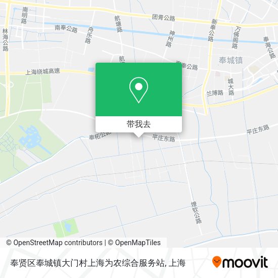 奉贤区奉城镇大门村上海为农综合服务站地图