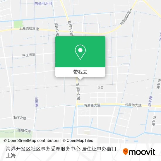 海港开发区社区事务受理服务中心 居住证申办窗口地图