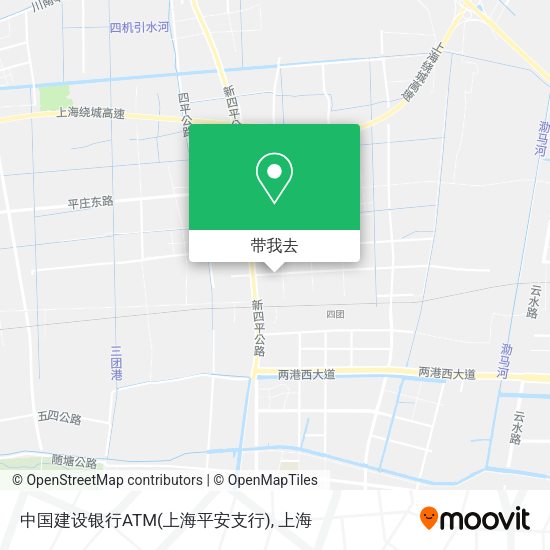 中国建设银行ATM(上海平安支行)地图