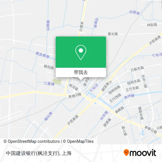 中国建设银行(枫泾支行)地图