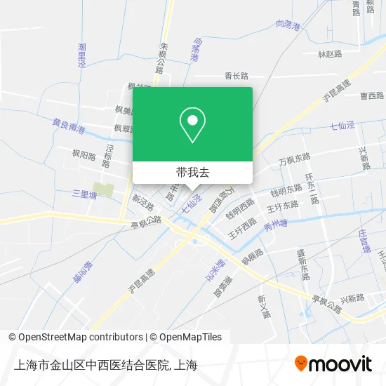 上海市金山区中西医结合医院地图