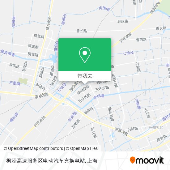 枫泾高速服务区电动汽车充换电站地图