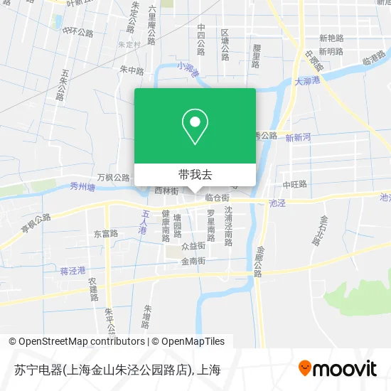 苏宁电器(上海金山朱泾公园路店)地图
