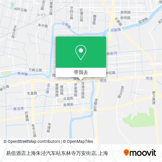 易佰酒店上海朱泾汽车站东林寺万安街店地图